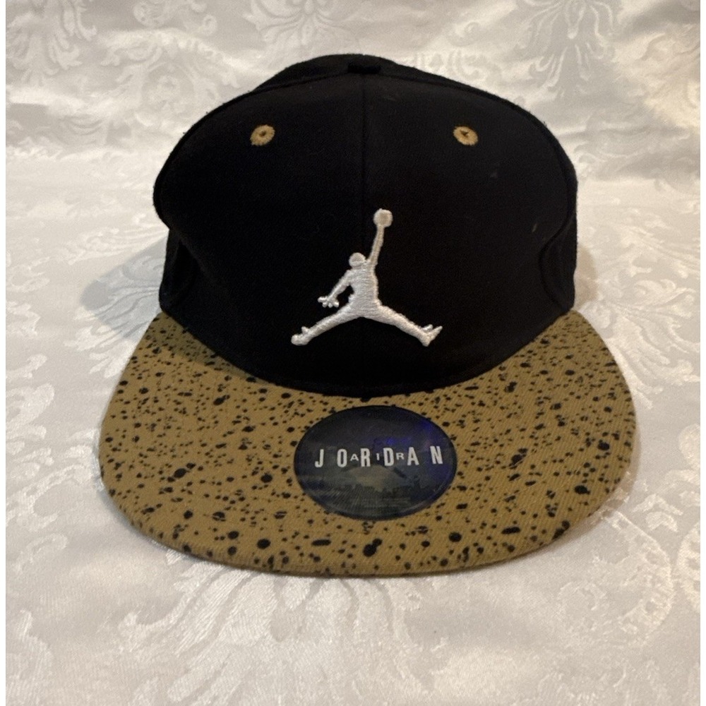 Air Jordan Cement Elephant Black Gold Jumpman Hat Snapback Cap Youth Jumpman